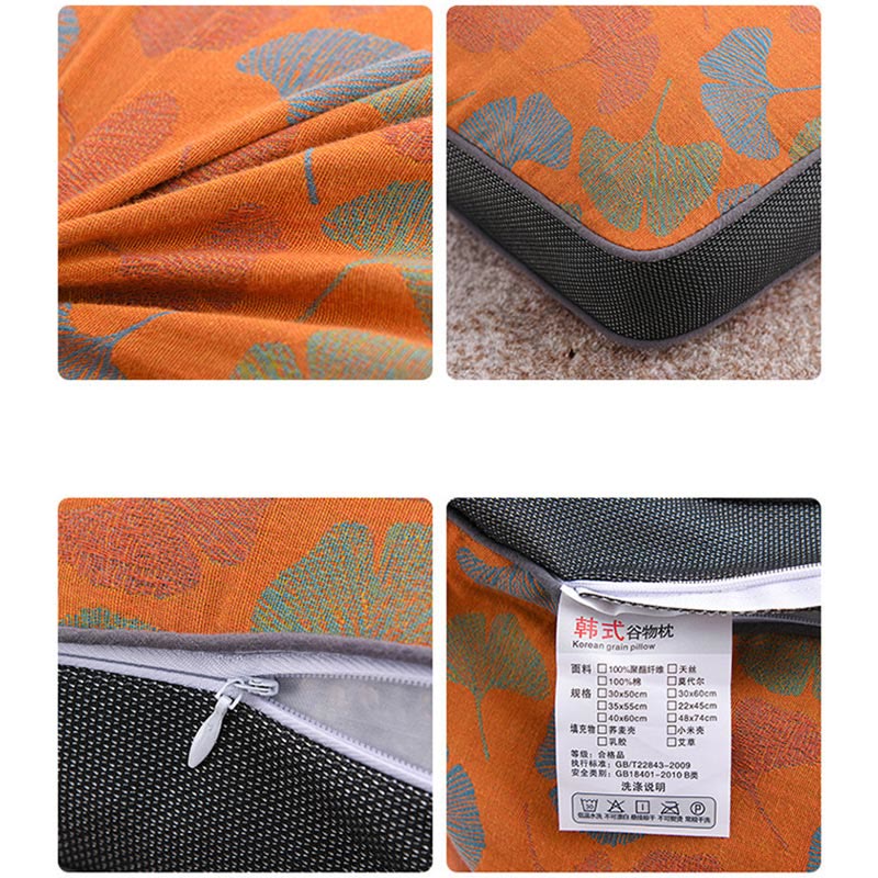 Ownkoti Buckwheat Pillow Ginkgo Leaf Cotton Pillowcase - image 8