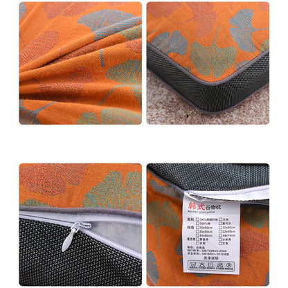 Ownkoti Buckwheat Pillow Ginkgo Leaf Cotton Pillowcase - image 8