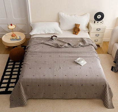 Ownkoti Vintage Checker Heart Cotton Quilt - Queen - image 0