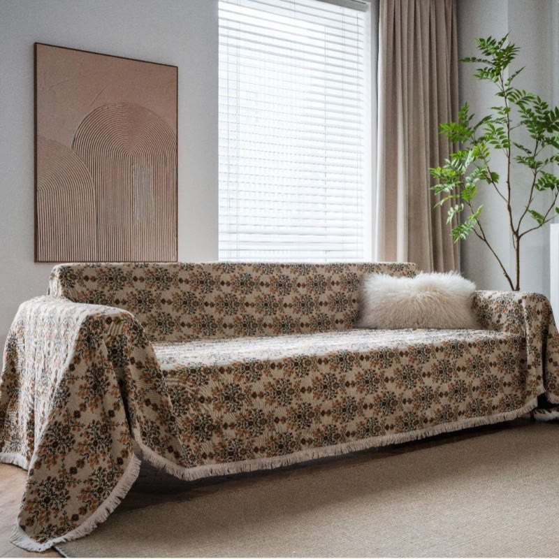 Ownkoti Plum Flower Jacquard Sofa Protector - image 2