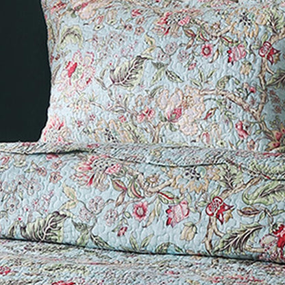 Ownkoti Vintage Flower Quilt with Pillow Shams - image 3