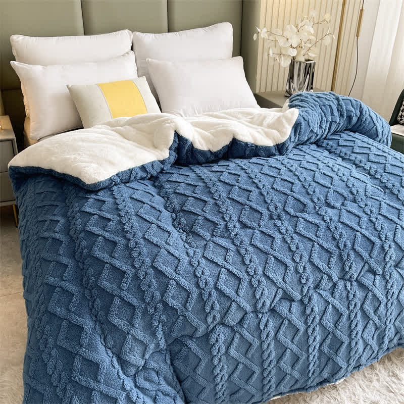 Ownkoti Jacquard Solid Color Comfy Fluffy Blanket - image 10