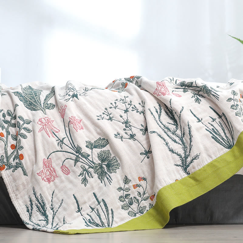 Ownkoti Flower Plant Cotton Reversible Soft Quilt - image 4