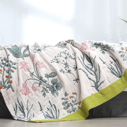 Ownkoti Flower Plant Cotton Reversible Soft Quilt - image 4