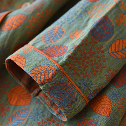 Ownkoti Leaf Green Cotton Gauze Loungewear Set - image 5