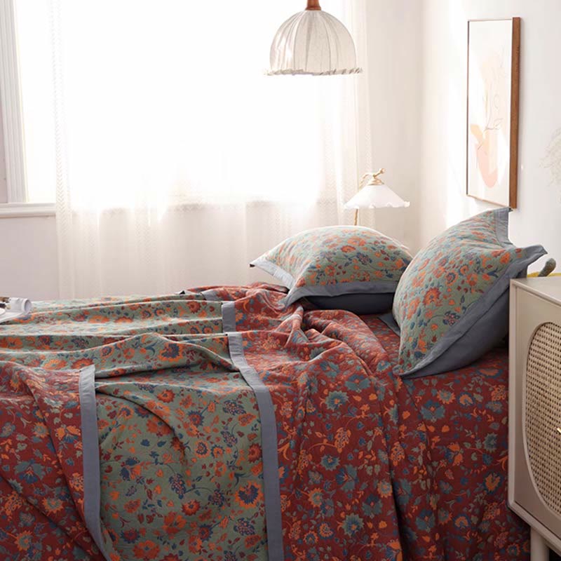 Ownkoti Retro Flower Pure Cotton Reversible Quilt - image 2