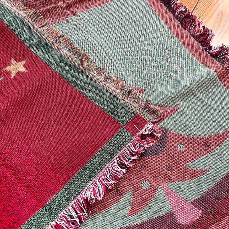 Christmas Tree Home Decor Tassel Blanket - image 3