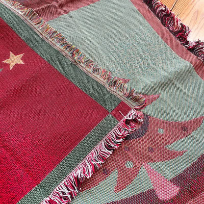 Christmas Tree Home Decor Tassel Blanket - image 3