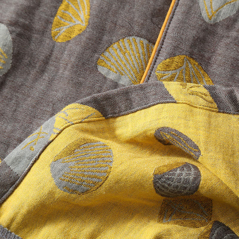 Ownkoti Luxurious Shell Cotton Lapel Pajama Set