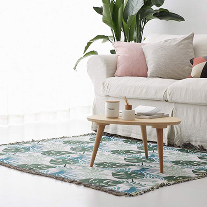 Ownkoti Palm Pattern Sofa Cover Tassel Blanket - image 10