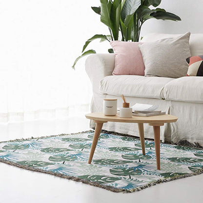 Ownkoti Palm Pattern Sofa Cover Tassel Blanket - image 10