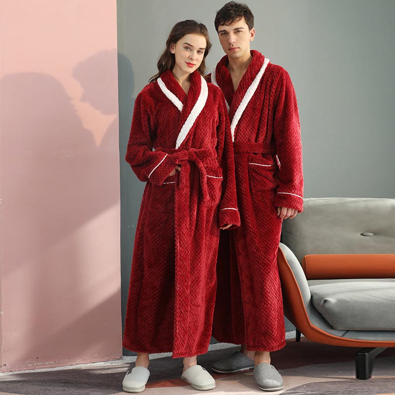 Ownkoti Thick Fleece Pajama Comfy Bathrobe - image 6