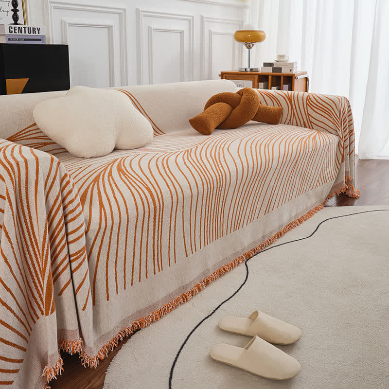 Ownkoti Chenille Abstract Stripe Sofa Protector - image 10