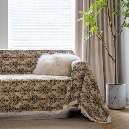 Ownkoti Plum Flower Jacquard Sofa Protector - image 1
