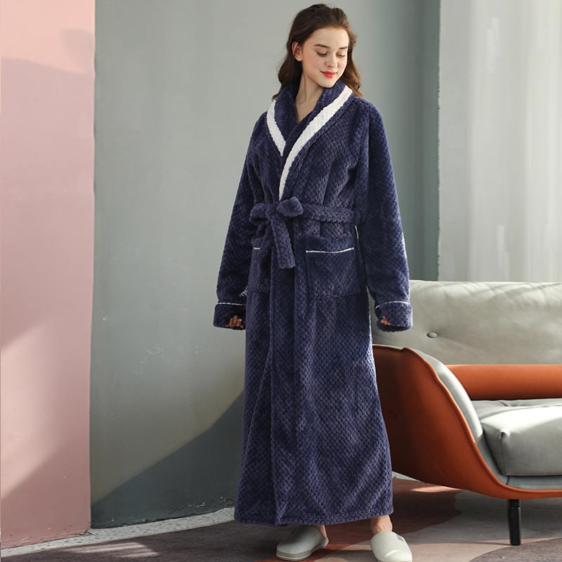 Ownkoti Thick Fleece Pajama Comfy Bathrobe - image 16
