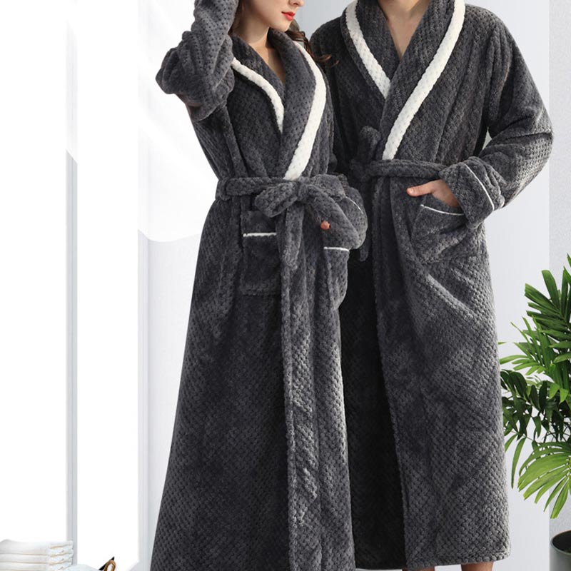 Ownkoti Thick Fleece Pajama Comfy Bathrobe - image 11