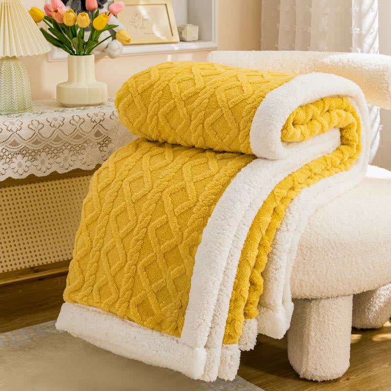 Ownkoti Puffy Cozy Reversible Fleece Throw Blanket - image 1