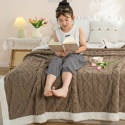 Ownkoti Puffy Cozy Reversible Fleece Throw Blanket - image 2