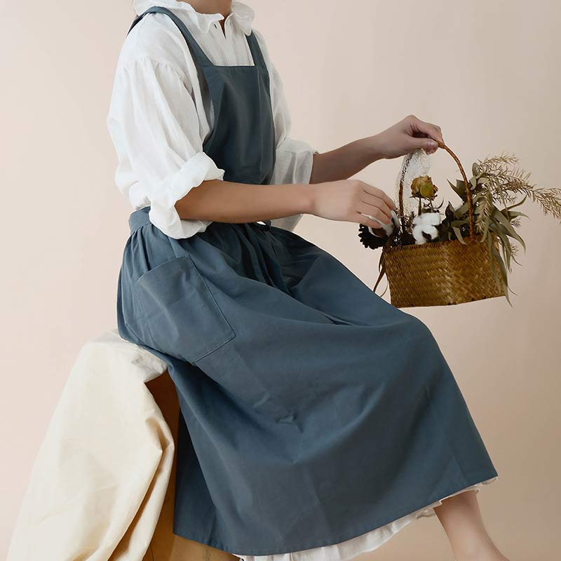 Ownkoti Cotton Apron Waterproof Apron With Pockets - image 8