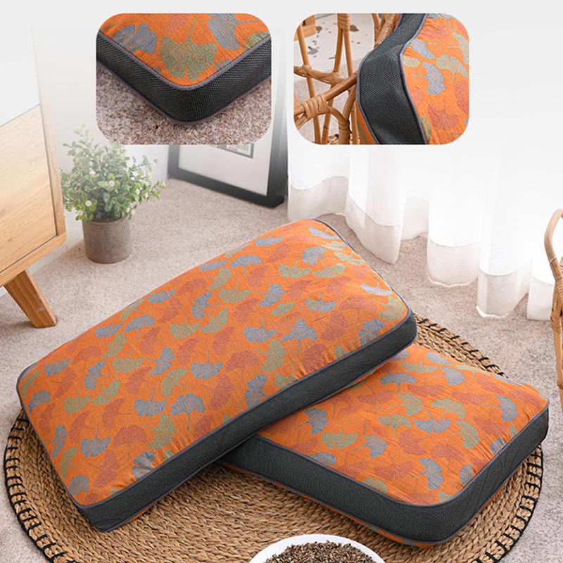 Ownkoti Buckwheat Pillow Ginkgo Leaf Cotton Pillowcase - image 1