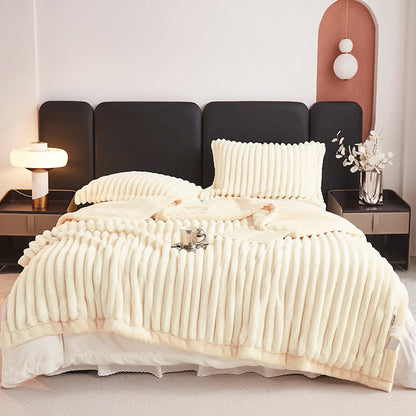 Solid Color Soft Lightweight Throw Blanket - Cheese White - Queen - image 27