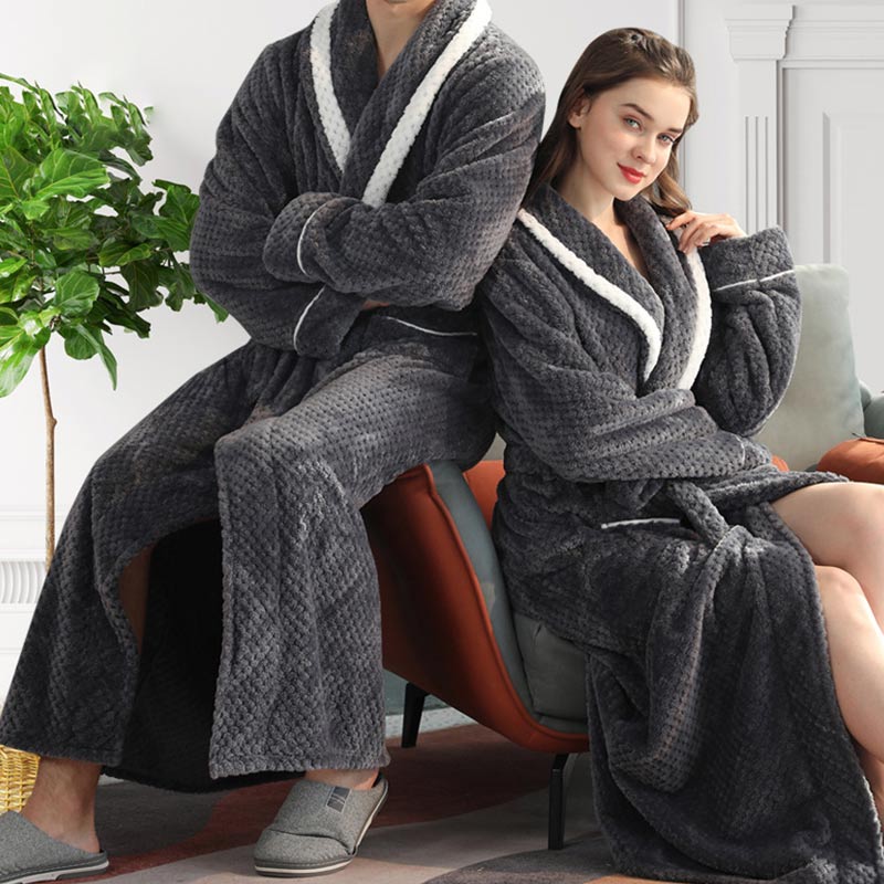 Ownkoti Thick Fleece Pajama Comfy Bathrobe - image 12