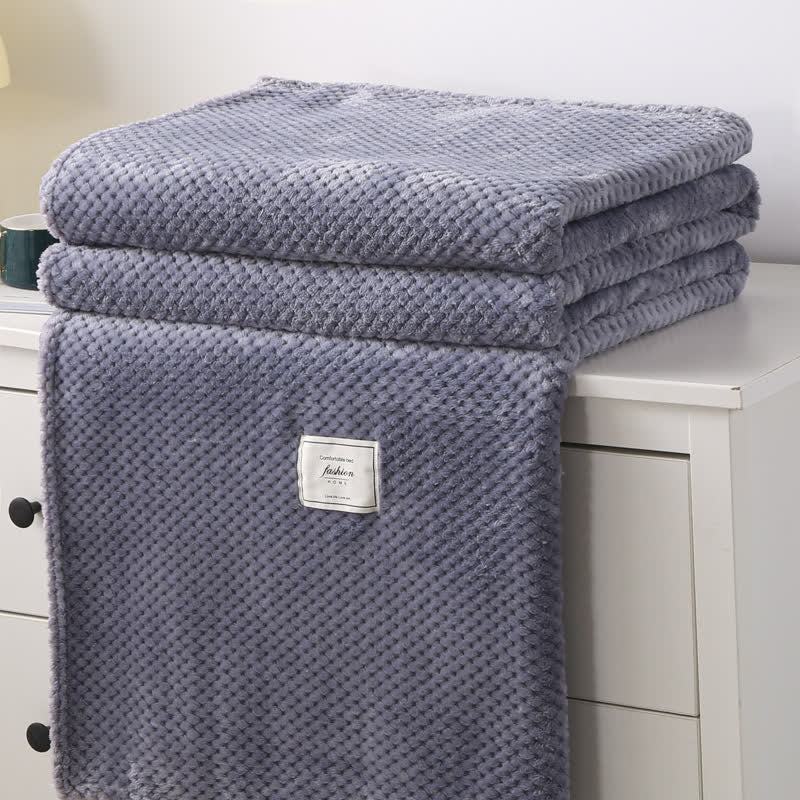Ownkoti Modern Lightweight Soft Throw Blanket - Gray Purple - Queen - image 16