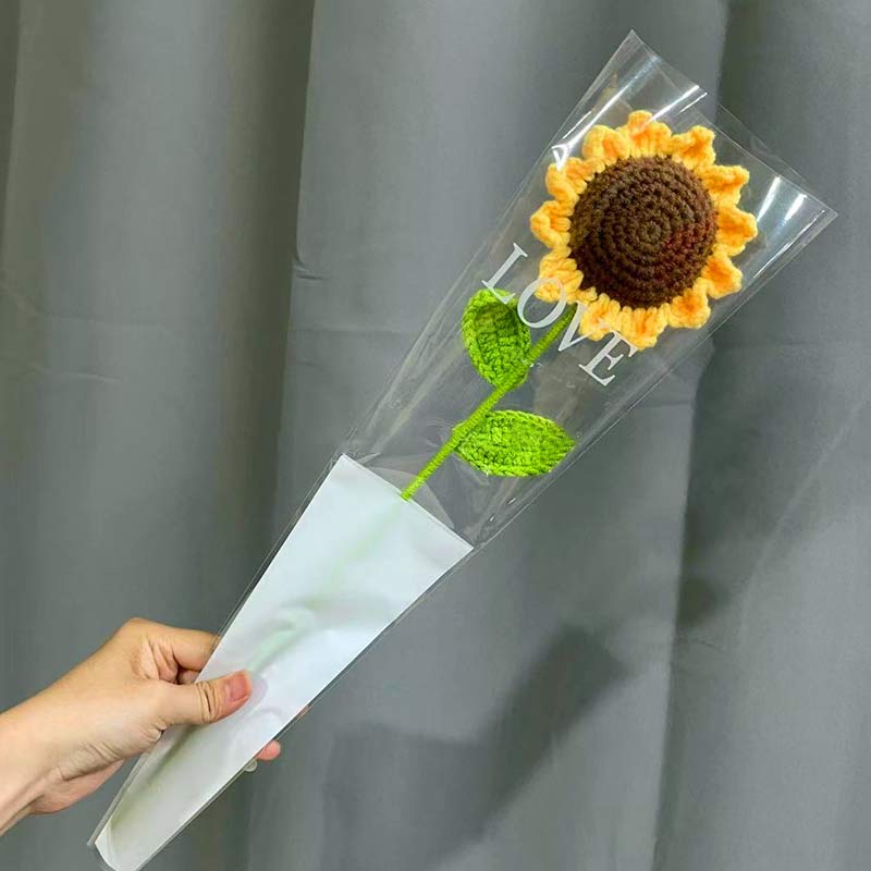 Ownkoti Knitted Handmade Crocheted Sunflower - As Picture - 1PC - image 0