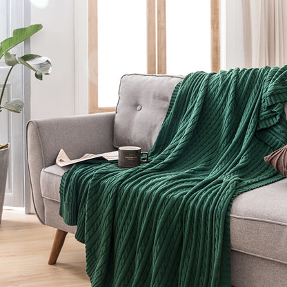 Ownkoti Solid Color Cotton Sofa Knit Blanket - image 2