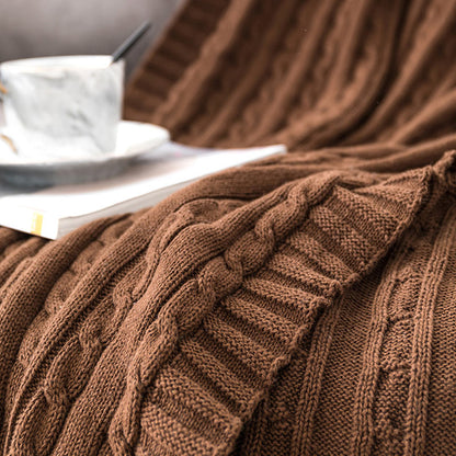 Ownkoti Solid Color Cotton Sofa Knit Blanket - image 8