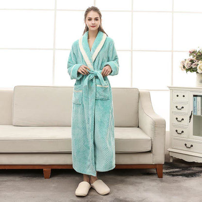 Ownkoti Thick Fleece Pajama Comfy Bathrobe - Mint - Women: XL - image 21