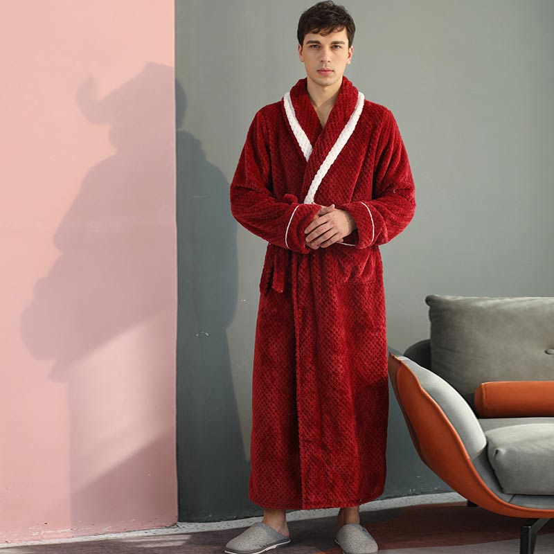Ownkoti Thick Fleece Pajama Comfy Bathrobe - image 9