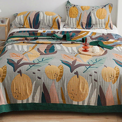 Ownkoti Reversible Design Cotton Fruit Quilt Lightweight - image 7