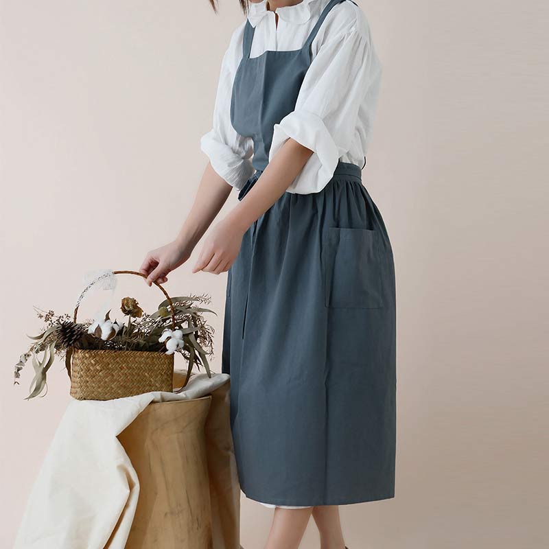 Ownkoti Cotton Apron Waterproof Apron With Pockets - image 6