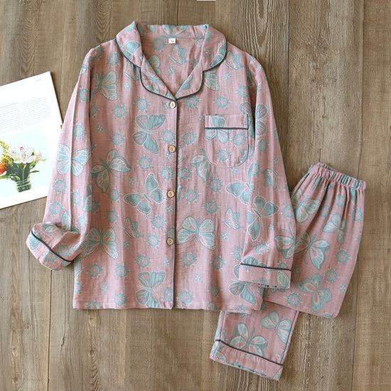 Butterfly floral print cotton and linen overalls main image 1