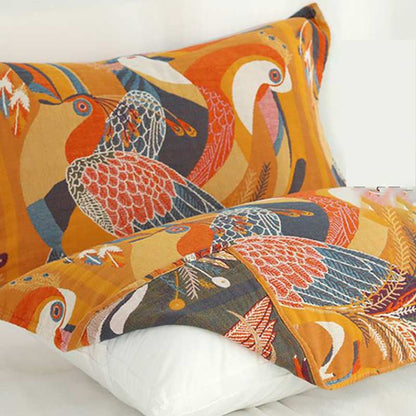 Ownkoti Oriole Bird Cotton Soft Pillow Towel (2PCS) - image 2