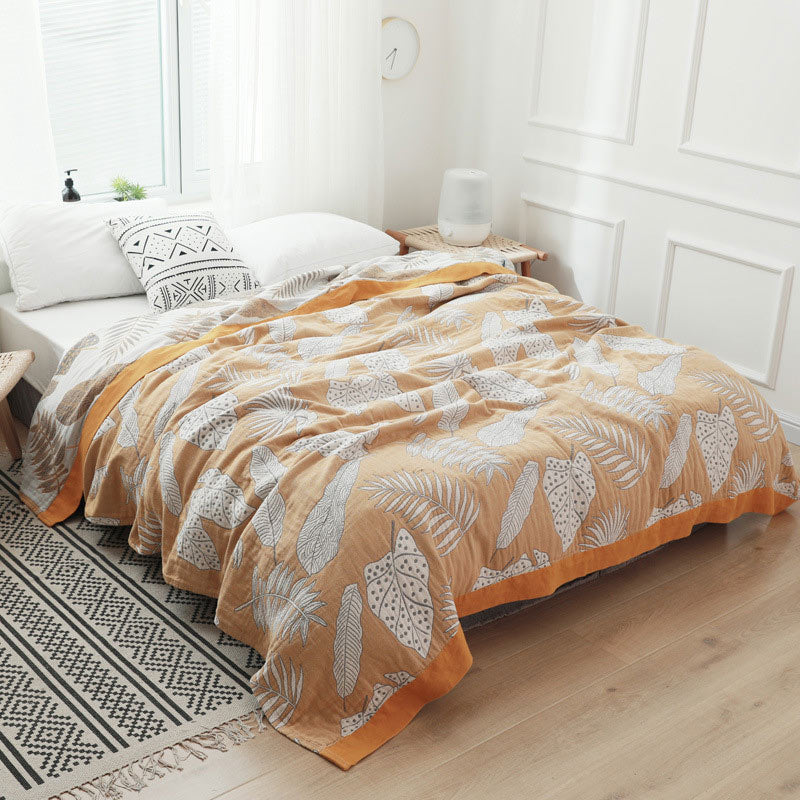 Ownkoti Pattern Gauze Reversible Quilt Breathable Throw - image 3