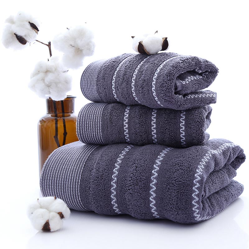 Striped Bath Towel Bathroom Towel Set